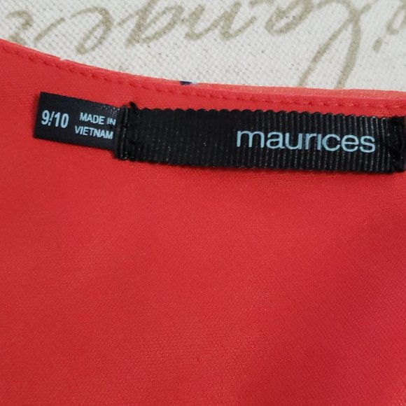 Cute Maurices Dress Orange Sleeveless Summer Size 9/10 - Picture 6 of 8